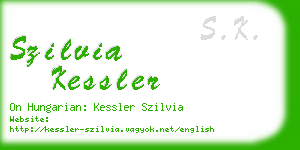 szilvia kessler business card